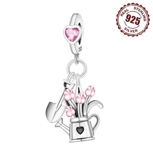 Gardening Charm 925 Sterling Silver fits Pandora Bracelets