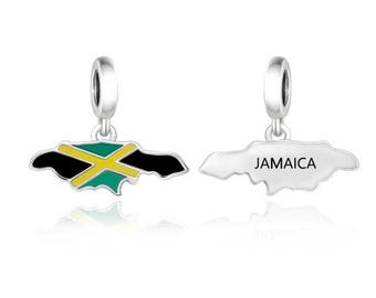 925 Sterling Silver Jamaica Charm fits Pandora Bracelets