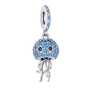 Jellyfish Charm 925 Sterling Silver fits Pandora Bracelets