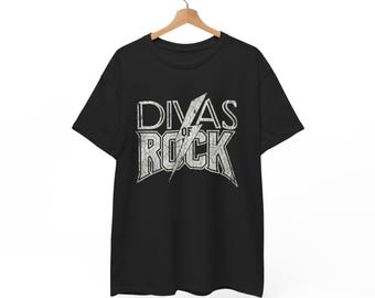 Divas of Rock Tee | Vintage Rock Band Vibes Logo T-Shirt