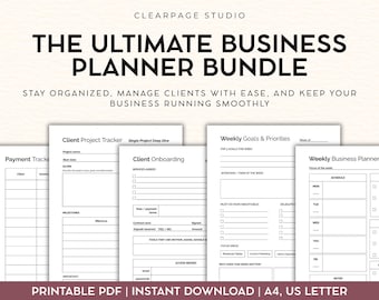 Freelance Business Planner PDF | Client Tracker, Payment Log (Instant Download)