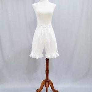 Lolita Bloomers for Women, White Cotton Lace Shorts, The Classic image 3