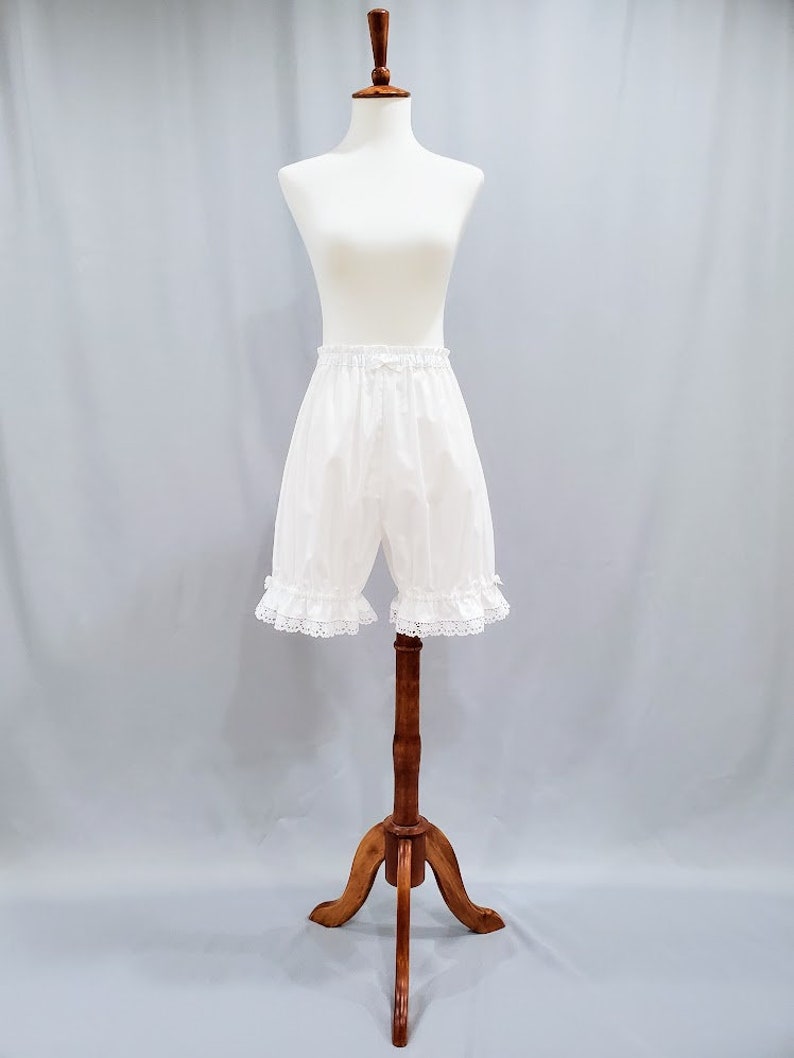 Lolita Bloomers for Women, White Cotton Lace Shorts, The Classic image 3