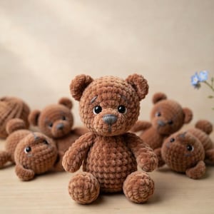 Patrón de ganchillo de osito de peluche / Juguete de peluche amigurumi / Descarga digital para principiantes