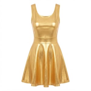 gold metallic skater dress Skating Texture