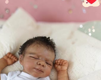 Reborn Baby Doll 19 Inch Sleeping Infant with Soft Vinyl Body and Realistic Eyelashes