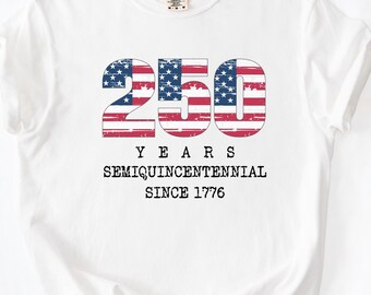 Comfort Colors® Retro USA 250 Shirt, Independence Day Gift, 250th Anniversary Shirt, America 250 Years, 4th of July Shirt Patriotic Gift