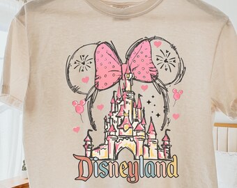 Comfort Colors Retro Disney Minnie Mouse Castle Boxy Tee, Magic KingdomCrop Top, Disneyworld Shirts, Disneyland Trip Tee, Magical Kingdom