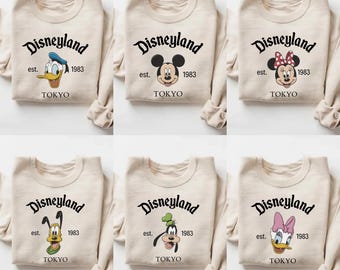 Tokyo Disneyland Sweatshirt, Retro Mickey and Friends Shirt ,Disney Tokyo Japan Family Vacation Sweater, Disneyworld Family Matching Shirts