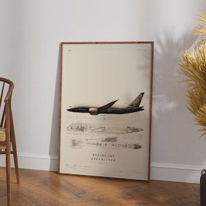 Boeing 787 blueprint - Etsy 日本