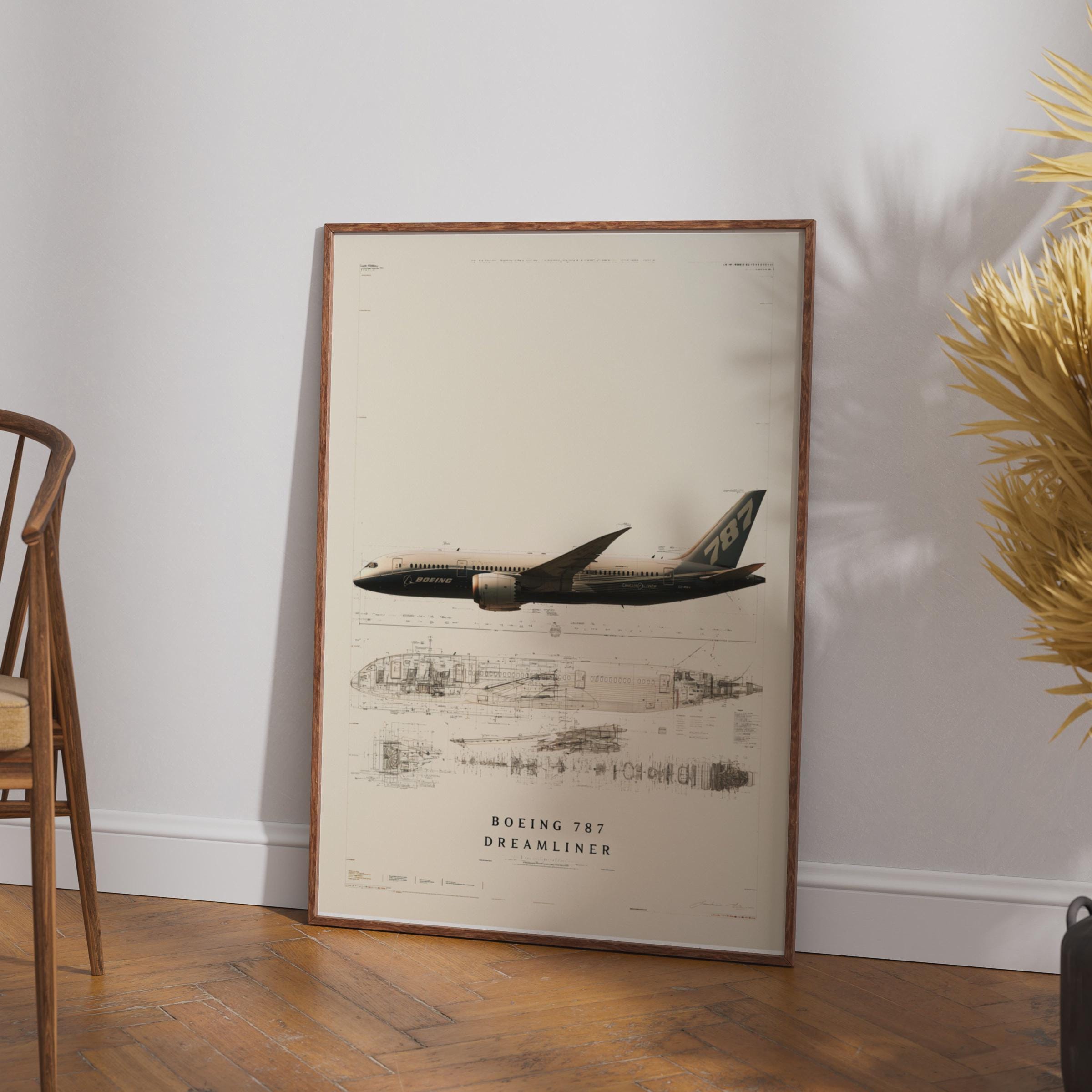Boeing 787 blueprint - Etsy 日本