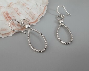 Contemporary Artisan Sterling Silver Long Earrings