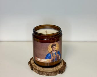 Saint Jacob Elordi Candle – Pop Culture Devotional Soy Wax Candle – Handmade London