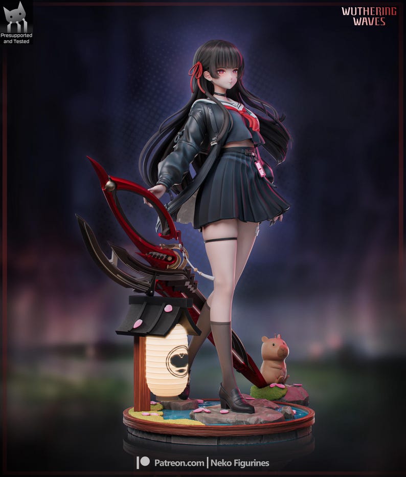 Chisa – Wuthering Waves WuWa • Scale 1/7 - 1/6 • Fan Art Figure • Resin Print, Hand-Painted image 5