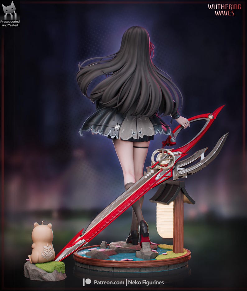 Chisa – Wuthering Waves WuWa • Scale 1/7 - 1/6 • Fan Art Figure • Resin Print, Hand-Painted image 6