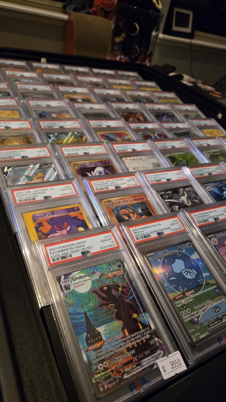 Zion Display Case Card Risers – Tiered TCG Display for Slabs, Top ...