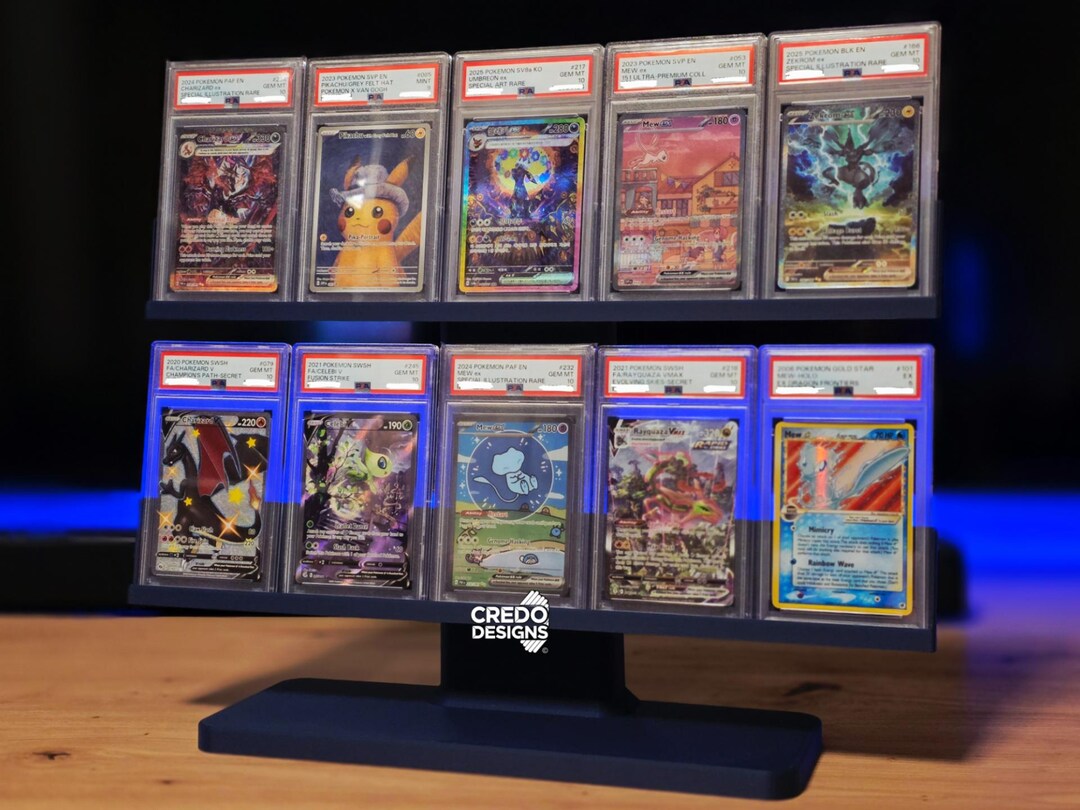 5x2 Pokémon PSA Slab Modern TCG Display Stand by Credo Designs - Etsy
