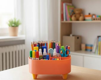 BrightBuddy Desk Caddy – Kids’ Art Supply Organizer
