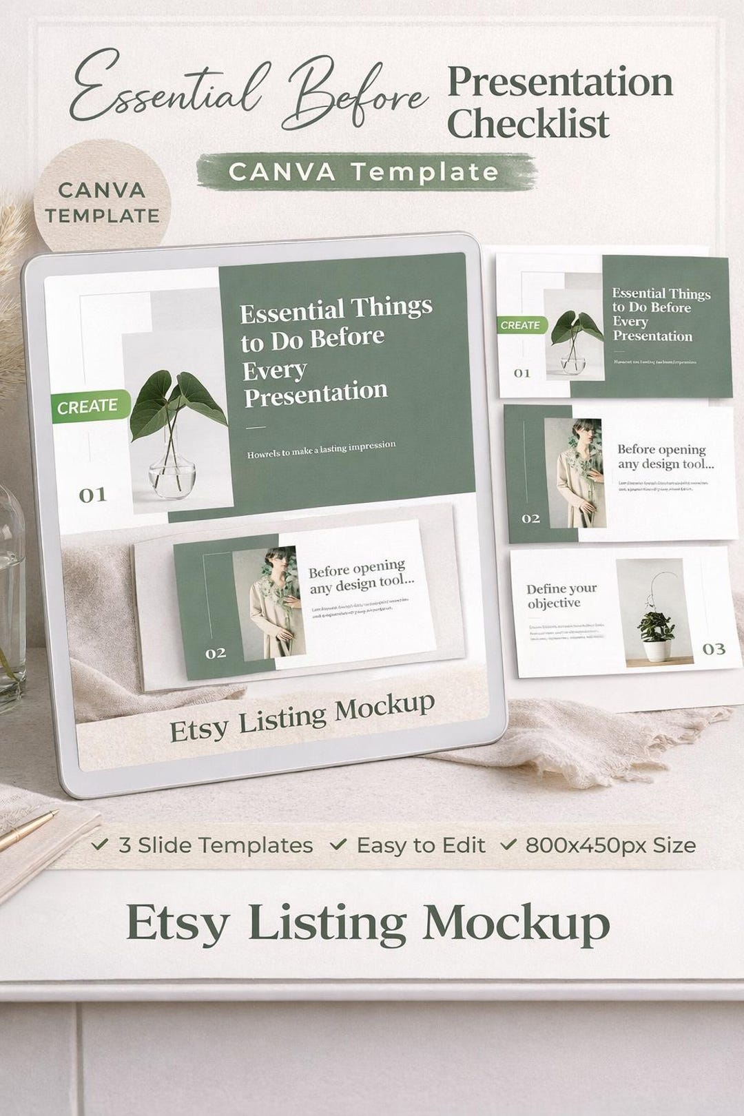 Canva Business Presentation Template | Pitch Deck Slides - Etsy