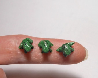 Listado de ranas para una, dos o tres ranas: rana de arcilla polimérica