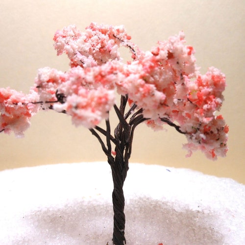 Pink Cherry Treeooakfairy Tree 2 1/4 Tall Miniature - Etsy