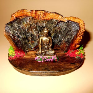 Buddha of Enlightenment -OOAK-Fairy Garden Buddha- 4&quot; X 3 1/2&quot;