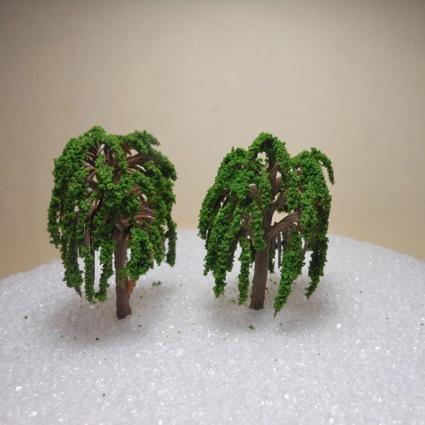 Fairy Garden Tree-(QTY. ONE) Mini Willow Tree-1 3/4" tall Willow Tree-4.5cm-