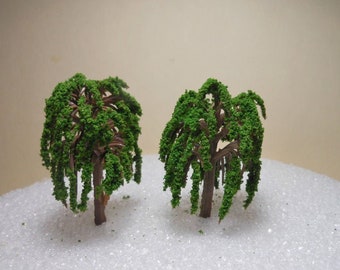 Fairy Garden Tree-(QTY. ONE) Mini Willow Tree-1 3/4" tall Willow Tree-4.5cm-