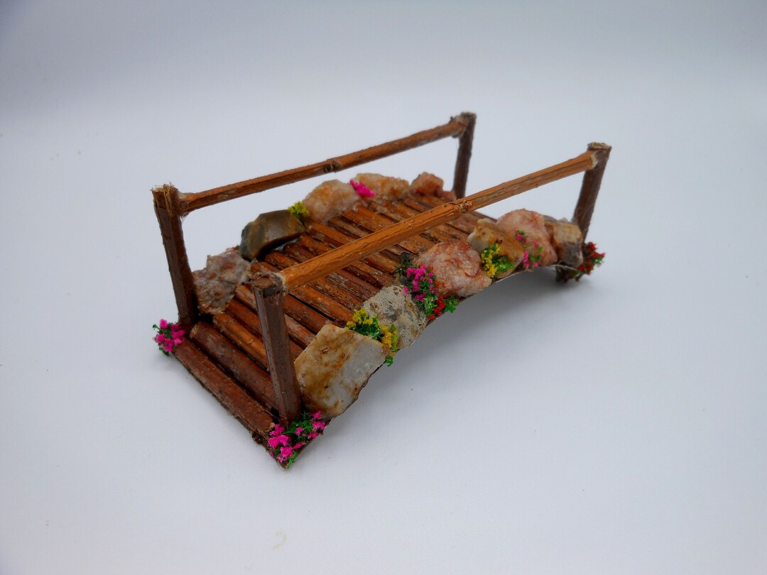 Fairy Bridge-ooak-fairy Garden/model Train/doll House Bridge-4 1/8