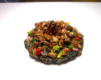 Fairy Garden Fire Pit/Campfire-OOAK-Miniature Campfire