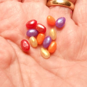 Easter Eggs- Set of 12 Colored Eggs-Miniature Polymer Clay Eggs-Doll House Eggs