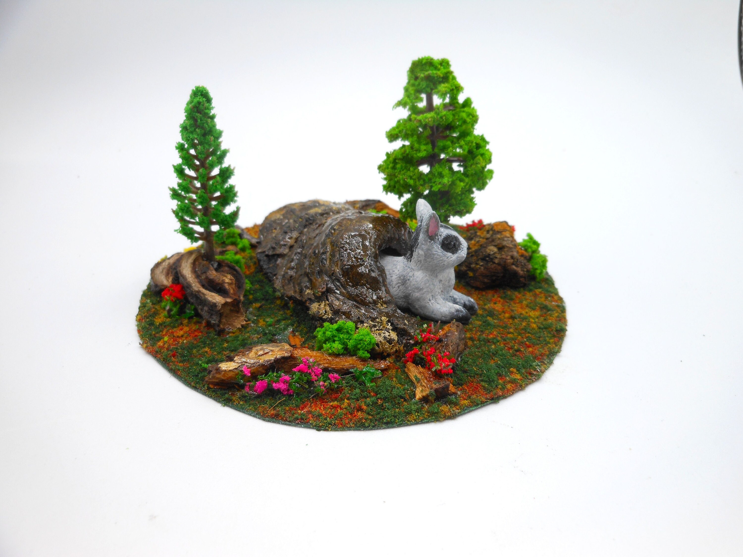 Buuny Rabbit-bunny Burrow-ooak- Rabbit Diorama-4 1/2