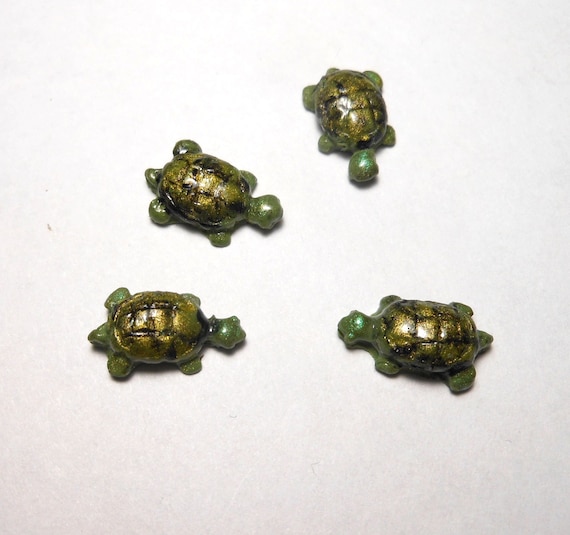 Turtles-set of 4 Turtles Micro-mini Turtles-ooak-made to Order -   Australia