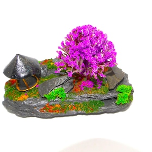 Fairy Garden Jacaranda Tree-Jacaranda Tree con Gazebo - 4 1/2&quot; X 2 7/8&quot;