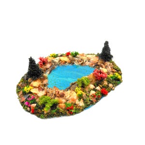 Fairy Pond-Model Train Pond-Doll House Pond-Terrarium Pond-OOAK