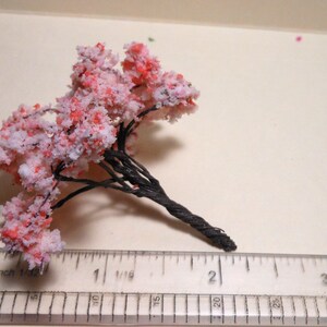 Pink Cherry Tree=ooak=fairy Tree 2 1/4