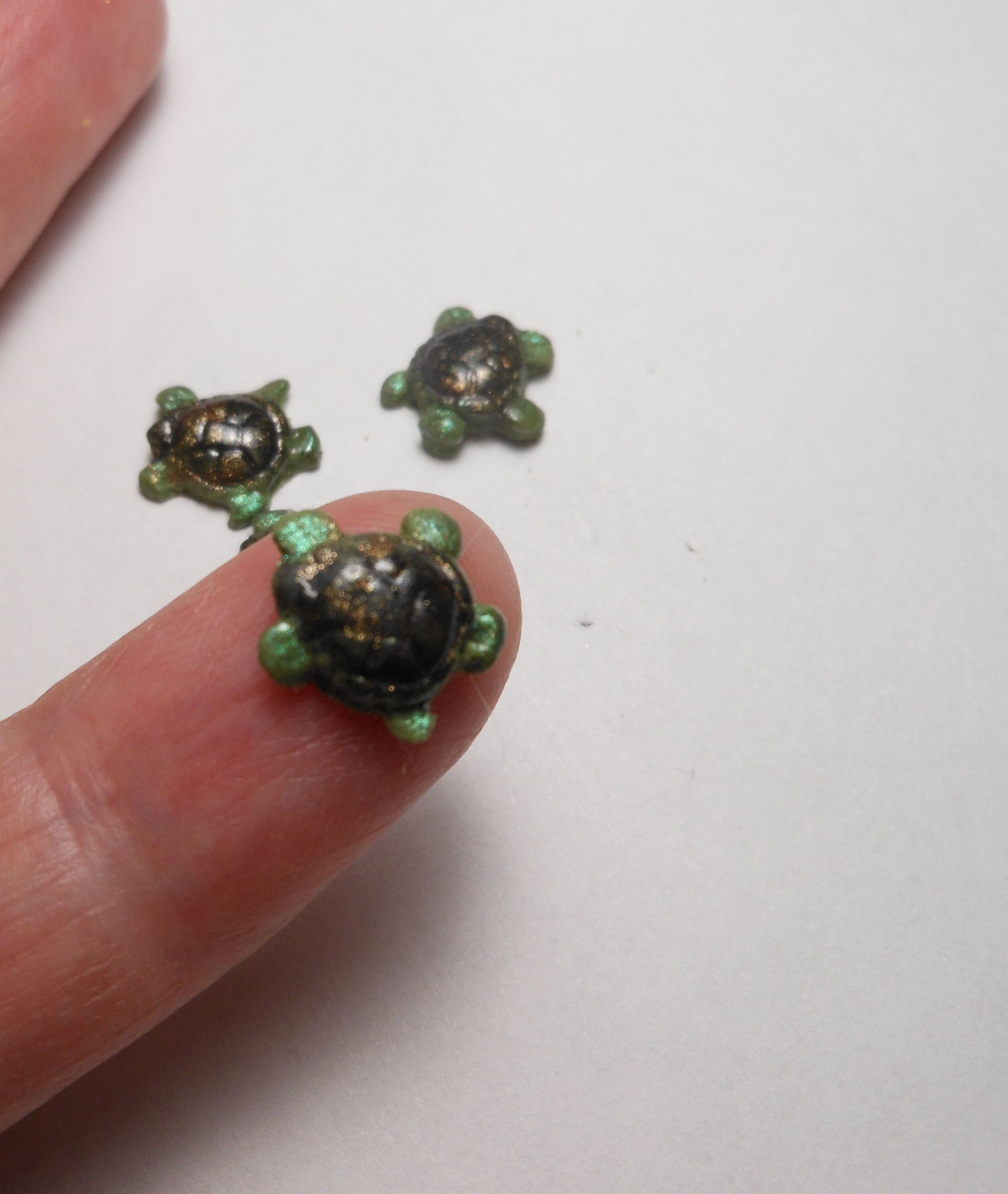 Turtles-sea Turtles-ooak-set of 4 Micro-mini Turtles-made to Order - Etsy