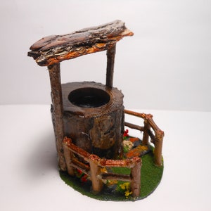Fairy Well-OOAK-Fence Around Well-Fairy Garden/Terrarium/Model Train/Doll House-Miniature Well