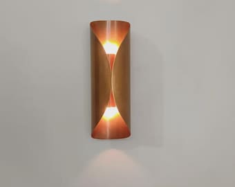 Handmade Brass Curve Shaped Wall Sconce