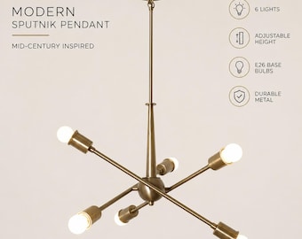 Handmade Brass Modern Sputnik Pendant