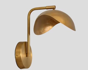 Handmade Brass Wall Sconce - Mid century light Fixture