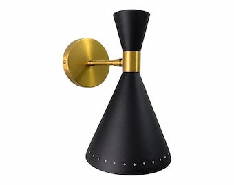 Handmade Mid Century Modern Wall Sconce, Italian Diabolo Sputnik Brass Wall Light