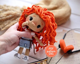 Crochet Pattern Girl with Skateboard Amigurumi Doll PDF Tutorial