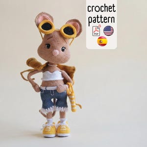 Häkelanleitung süße Maus Pixie Puppe englisch spanisch PDF