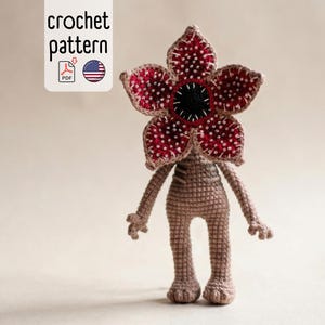 Flower Monster Crochet Pattern – Cute Amigurumi Plant Creature DIY Toy PDF English
