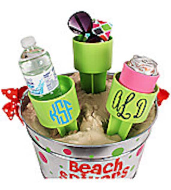 Items similar to Spiker Beach Beverage Holder in six colors