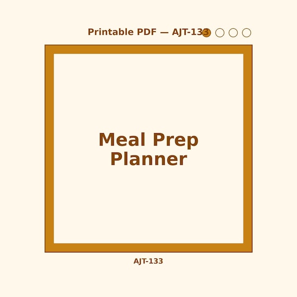Meal Prep Planner Printable PDF