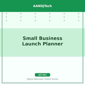 Small Business Launch Checklist | Startup Planner | Brand Identity Worksheet | First 90 Days Action Plan (Printable PDF + Google Sheets)