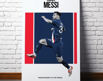 Lionel Messi Football Poster | Modern Soccer Player Artwork (Digital Download)