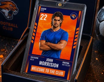 Soccer Player Welcome Poster Template | Sports Photoshop PSD (Digital Download)